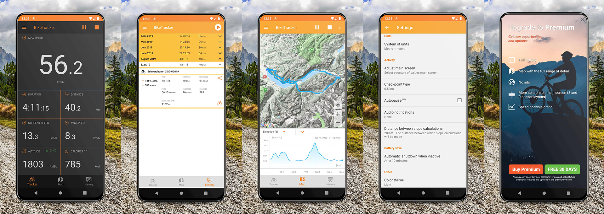 Приложение Bike Tracker